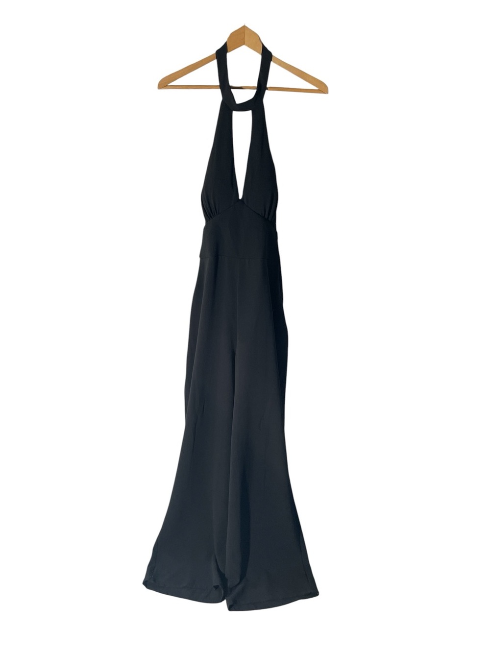 C6- Premier Amour 16 NWT NEW 1PC Black Halter Wide-Leg Jumpsuit